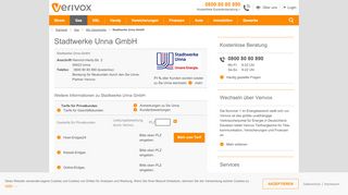 
                            8. Stadtwerke Unna GmbH - Verivox