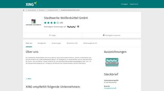 
                            10. Stadtwerke Wolfenbüttel GmbH als Arbeitgeber | XING Unternehmen