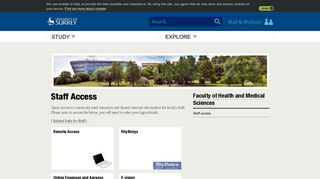 
                            4. Staff Access - University of Surrey - Guildford