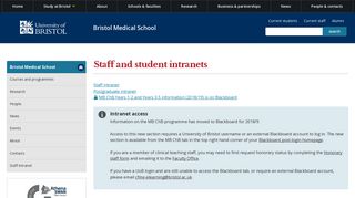 
                            5. Staff and student intranets | Bristol ...