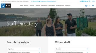 
                            8. Staff Directory | EIT Hawke's Bay and Tairāwhiti