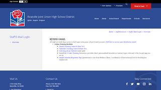 
                            9. Staff E-Mail Login / Overview - Roseville Joint Union High School District