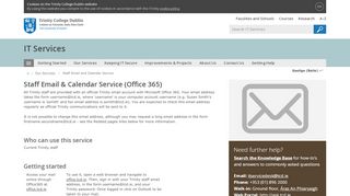 
                            4. Staff Email and Calendar Service - IT Services : Trinity College Dublin