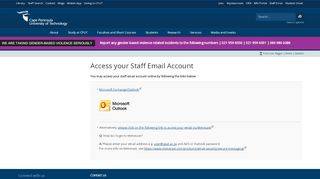 
                            2. Staff Email - CPUT