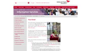 
                            3. Staff Email - Edinburgh Napier Staff Intranet