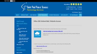 
                            2. Staff Email: Microsoft Office 365 / Office 365 email | Website Access