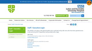 
                            1. Staff / Executive Login - Luton Dunstable University Hospital