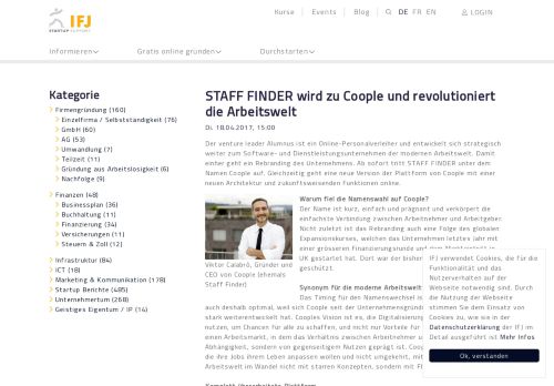 
                            2. STAFF FINDER wird zu Coople und revolutioniert ... - IFJ Startup Support