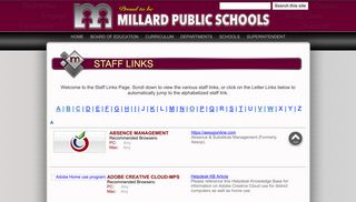 
                            10. Staff Links - Millard PS