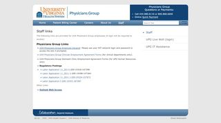 
                            12. Staff links — Portal - University of Virginia Physicians Group