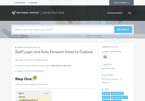 
                            11. Staff Login and Auto Forward Gmail to Outlook