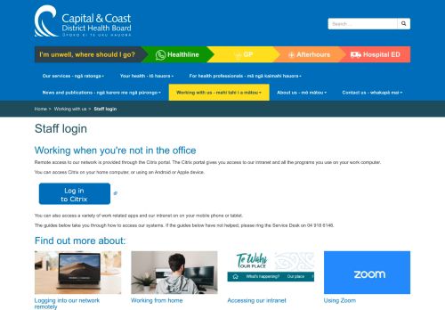 
                            1. Staff login | CCDHB - Capital & Coast District Health Board