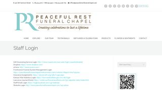 
                            8. Staff Login | Peaceful Rest Funeral Chapel