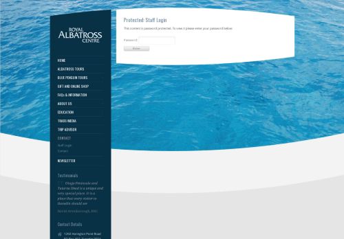 
                            7. Staff Login – Royal Albatross Centre