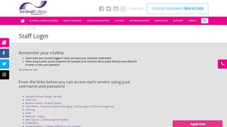 
                            4. Staff Login - Sandwell College