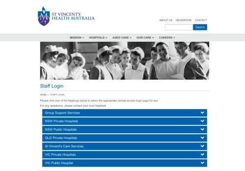 
                            7. Staff Login - St Vincents Health Australia