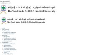 
                            12. Staff Login - The Tamilnadu Dr.M.G.R. Medical University