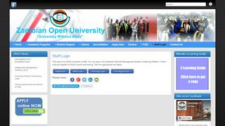 
                            12. Staff Login – Zambian Open University