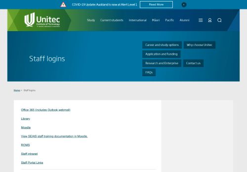 
                            12. Staff logins | Unitec