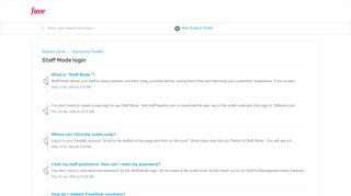 
                            4. Staff Mode login : Fave Partners Portal