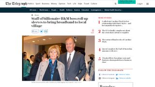 
                            13. Staff of billionaire H&M boss roll up sleeves to bring broadband to ...