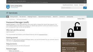 
                            11. Staff Password Manager - IT Services : Trinity College Dublin