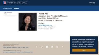 
                            13. Staff Profile: Nana An | American University, Washington, DC