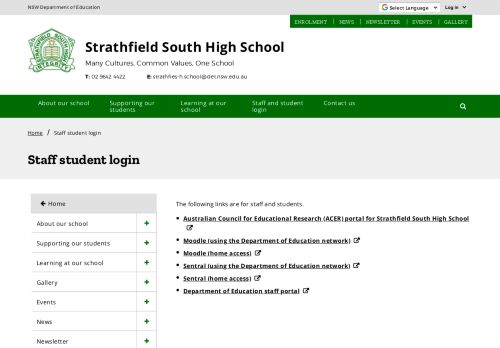 
                            11. Staff student login - Strathfield South High School
