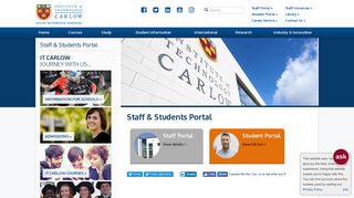 
                            2. Staff & Students Portal - ITCarlow - The website of the Institute of ...