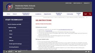 
                            11. Staff Technology / IXL - Pembroke Public Schools