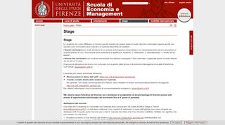 
                            7. Stage - ECONOMIA: Scuola di Economia e Management - UniFI