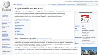 
                            10. Stage Entertainment Germany – Wikipedia