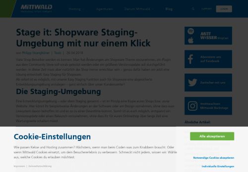 
                            5. Stage it: Shopware Staging-Umgebung mit nur einem Klick - Mittwald