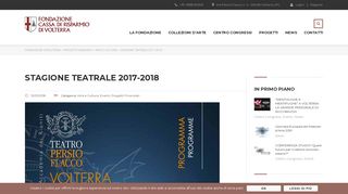 
                            11. STAGIONE TEATRALE 2017-2018 – Fondazione CRVolterra