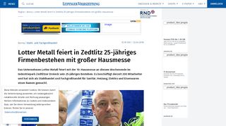 
                            11. Stahl- und Fachgroßhandel - Lotter Metall feiert in Zedtlitz 25-jähriges ...