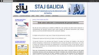 
                            8. STAJ GALICIA: Orde sobre selección e nomeamento de persoal interino