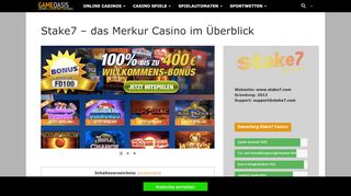
                            2. Stake7 Casino - bis zu €400 Willkommensbonus bekommen!