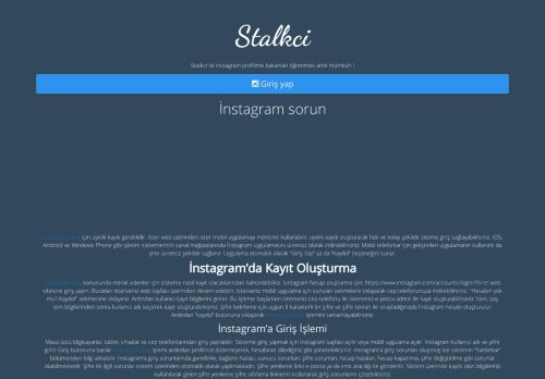 
                            4. Stalkci - İnstagram Giriş