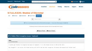 
                            2. Stalker Wont recognise mouse / keyboard | Forum for S.T.A.L.K.E.R ...
