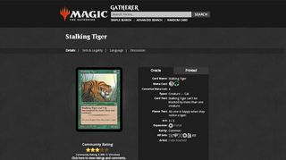 
                            12. Stalking Tiger (Portal) - Gatherer - Magic: The Gathering