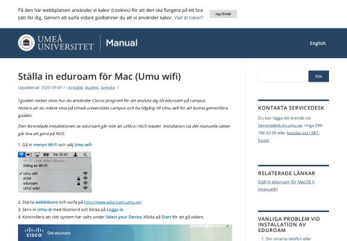 
                            13. Ställa in eduroam för Mac (Umu wifi) – Manual