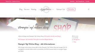 
                            11. Stampin' Up! Online Shop • Stempelwiese