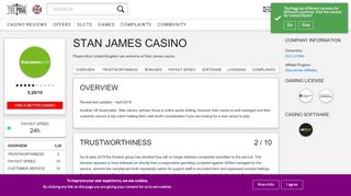 
                            9. Stan James Casino Review - Recommended | The Pogg