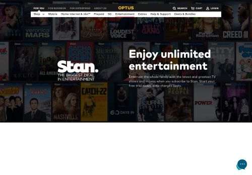 
                            13. Stan on Optus - Stream straight to your mobile data free