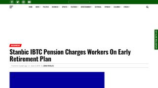 
                            8. Stanbic IBTC Pension Charges Workers On Early Retirement Plan ...