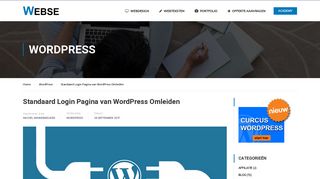 
                            8. Standaard Login Wordpress Beheer Aanpassen | Webse.nl