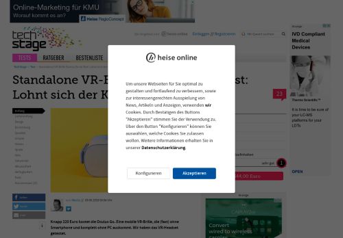 
                            9. Standalone VR-Brille Oculus Go im Test: Lohnt sich der Kauf ...