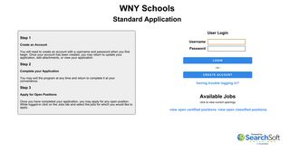 
                            4. Standard Application Login - WNY Schools