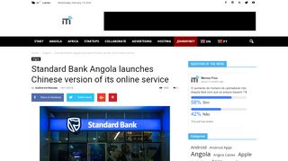 
                            12. Standard Bank Angola launches Chinese version of its online service ...