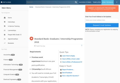
                            10. Standard Bank: Graduate / Internship Programme 2018 - Puff & Pass